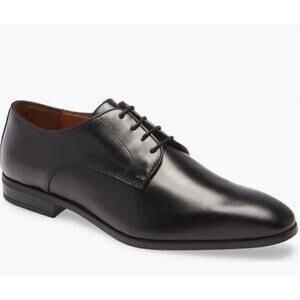 Ted Baker Shoes Mens Size 8US Black Leather Water Resistant Plain Toe Derby‎